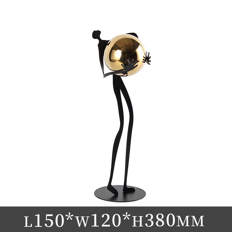 Elegant Ball-Holding Figure Sculpture Decorative Ornament for Room or Hotel