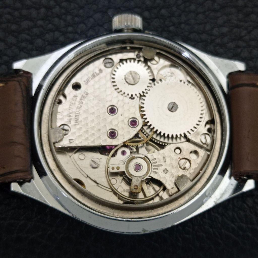 HAND-WINDING VINTAGE SIMPLON SWISS MENS REFURBISHED PEACH DIAL WATCH A704617-1