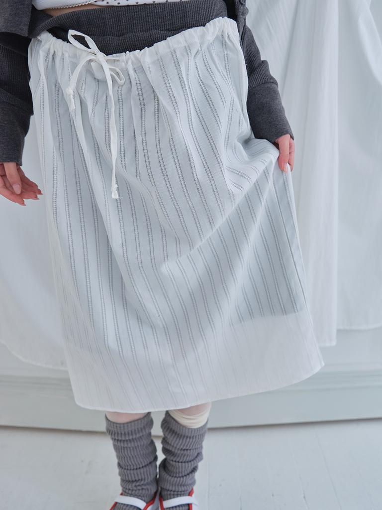 Mueum Double Layer Skirts (Charcoal)