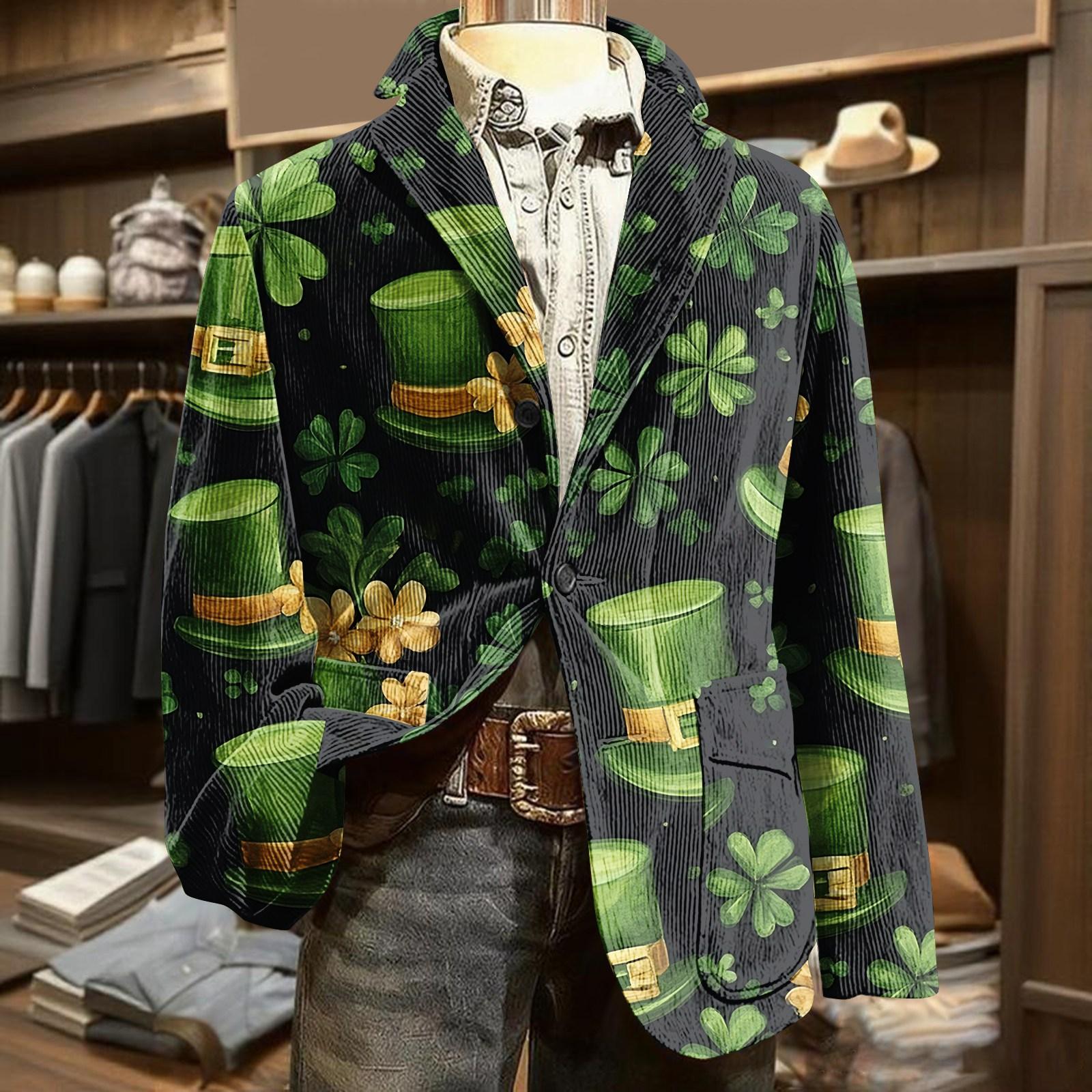 

Мужской вельветовый пиджак-кардиган с принтом и карманами, мужской повседневный костюм M