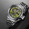 AMST Men Watch Top Luxury Brand Red Big Dial Sport Watches Mens Chronograph Quartz Wristwatch Date Male Clock Relogio Masculino