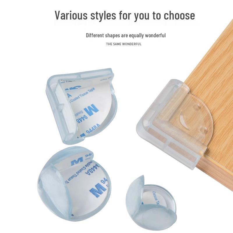 Children's Transparent Silicone Corner Protector for Tables and Glass - Anti-Collision and Anti-Bump Safety Cover.