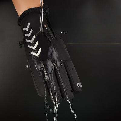 Herbst- und Winter-Warme Handschuhe für Damen und Herren Plus Samt Sport-Fahrradhandschuhe für das Fahren im Freien Kältebeständige Vollfinger-Touchscreen-Handschuhe