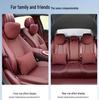 Adjustable Car Headrest & Lumbar Support - Breathable Suede, Perforated, Universal Neck Protection for Sedan Seats