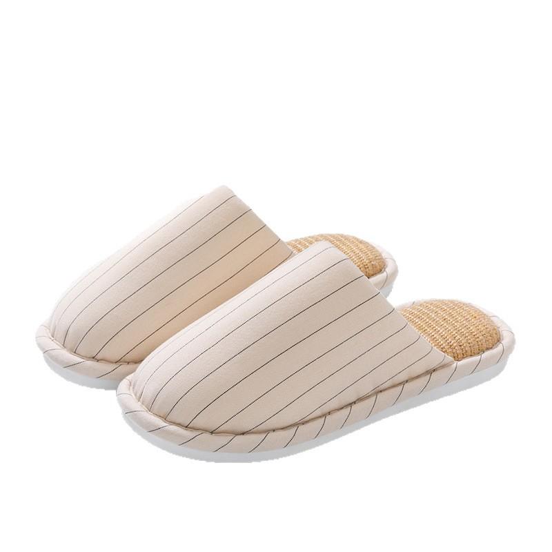 Couple Shoes, Indoor Silent and Anti-slip Cotton Slippers for Home Use