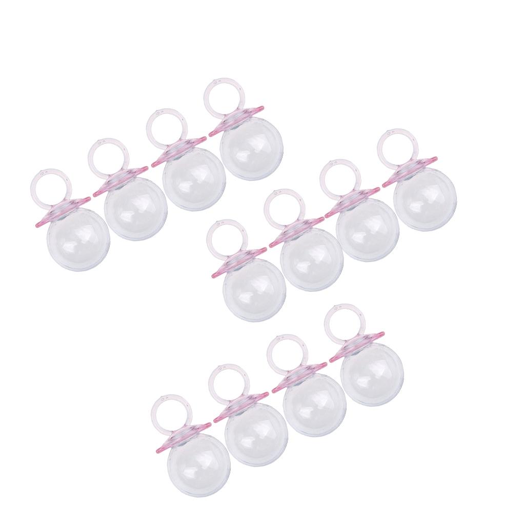 

12 Fillable Shape Baby Shower Candy Sweet Box Bottle Favor Pink