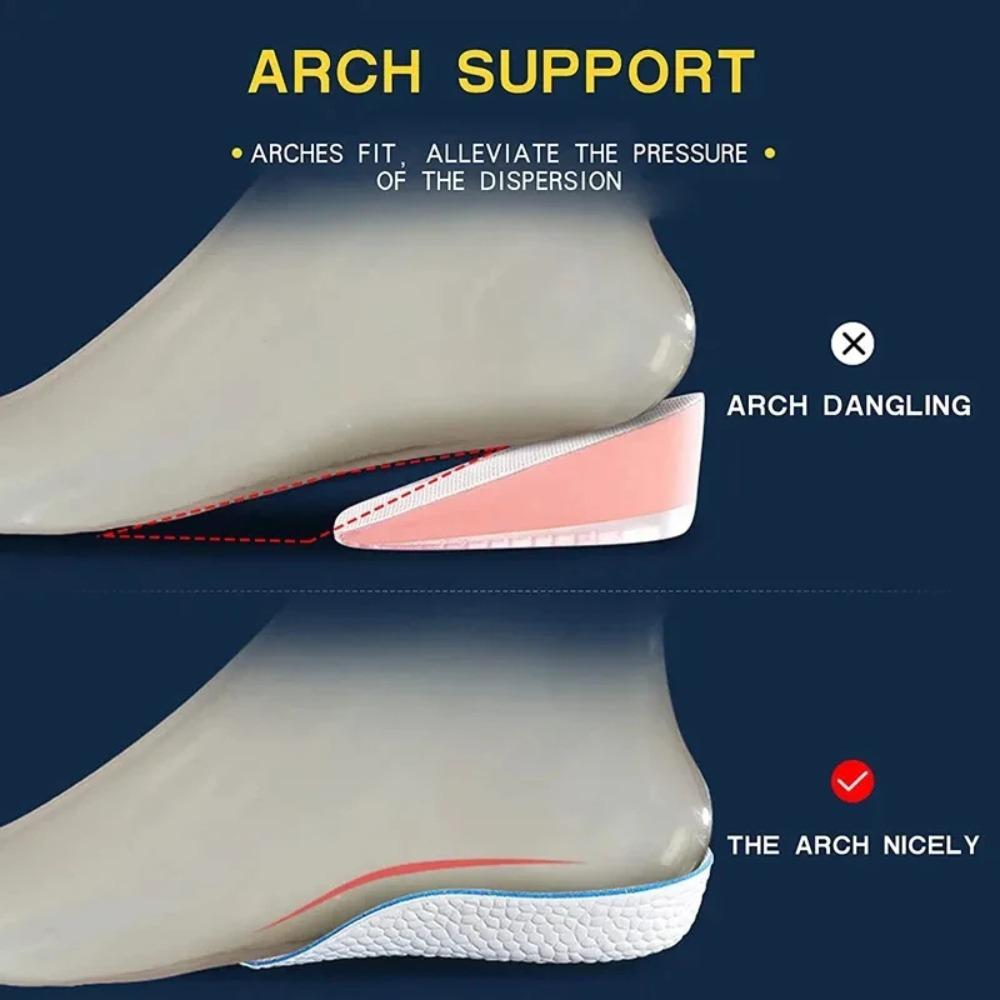 New Breathable Invisible height Insole Arch support Convenient to Use Half Insole Durable Increasing Half Insole for Men Women