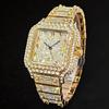 Neue Luxus UNIGUET Diamant Uhr Für Männer Mode Iced out Quadratisch Bunte Zahlen Hip Hop Bling Schmuck Reloj Hombre als Geschenk