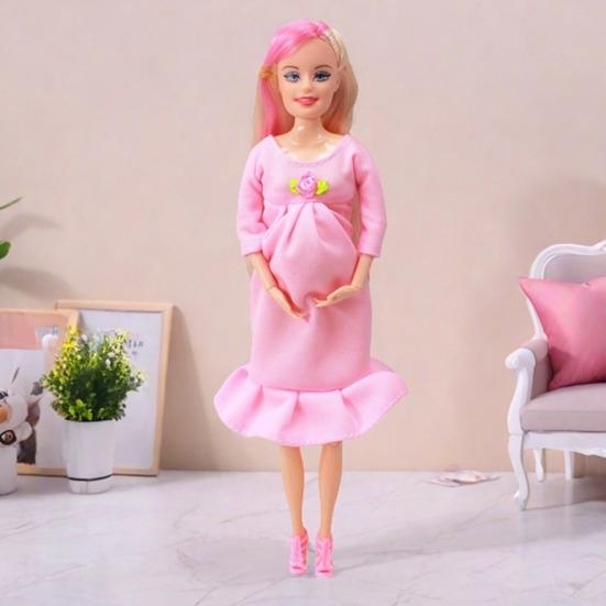 Yousheng 1/2Pcs Pregnant Mother Toy with Baby Dolls Moving Joints Design Eco-friendly No Odor Fashion Creative Pregnant Dolls