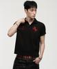 LANARCHIVE [0144] Wild Horse Pique Short Sleeve T-Shirt - Black