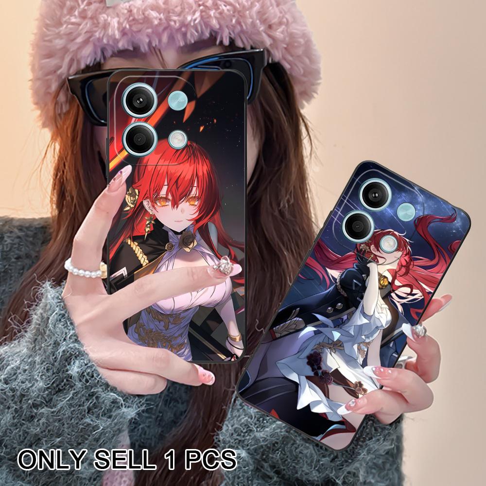 HSR Himeko Matte TPU Mobile Phone Case for Xiaomi Redmi 15 14 13 12 A5 3 2 1 C Plus 4G 5G Colorful Printing Cover