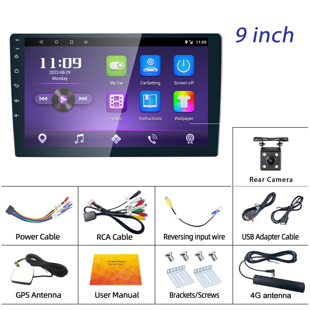

REAKOSOUND 9-дюймовый 4G DSP/RDS 2 + 32G WIFI Carplay Автомобильный мультимедийный видеоплеер Android 11 2 Din GPS Авто Стерео Bluetooth Wi-Fi USB FM IPS Экран T3L 9inch AHD