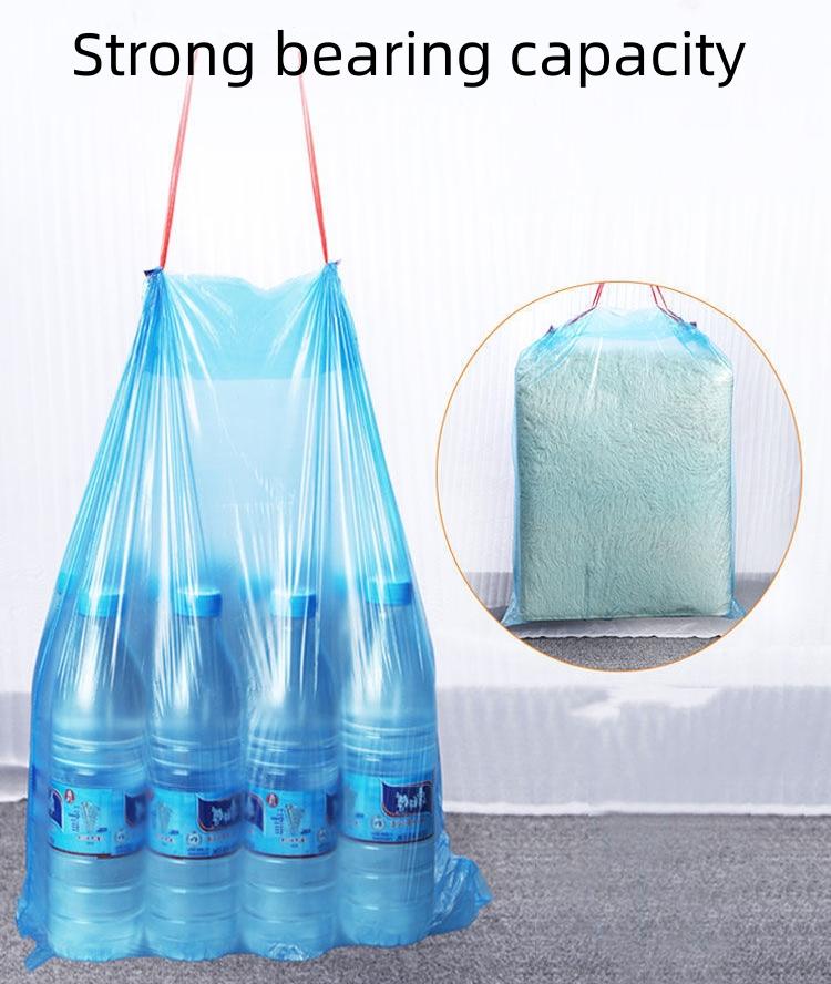 75PCS/Roll Garbage Bags Household Plastic Trash Bag with Drawstring Disposable Trash Bags Household Cleaning Tools