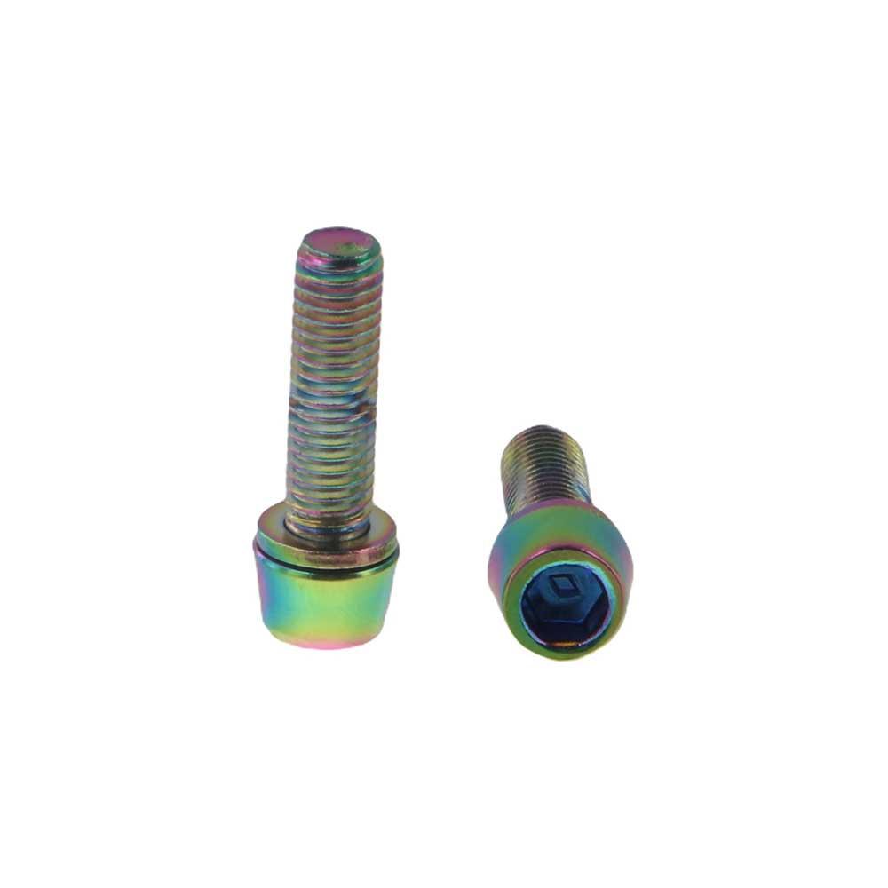 6PCS Titanium-plated Bicycle Riser Screws Bike Stem Bolts  for Road Bike/Bike Handlebar/Riding