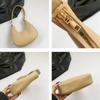 Shoulder Pouch Crescent Moon Underarm Bag Solid Color Hobo Bag Elegant PU Shoulder Bag  Girls
