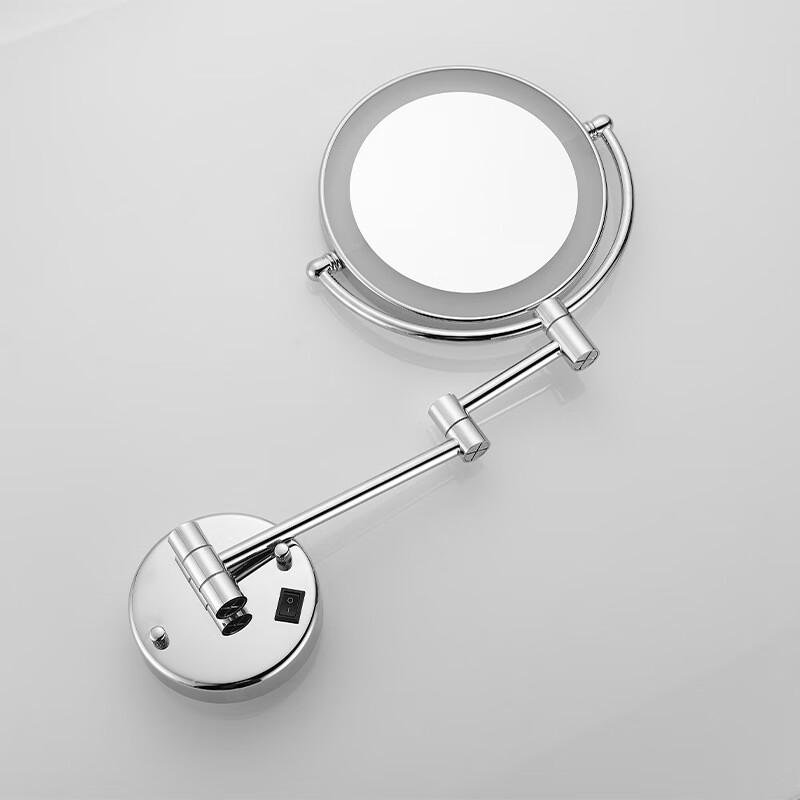 Rechargeable LED Wall-Mounted Folding Double-Sided Makeup Mirror