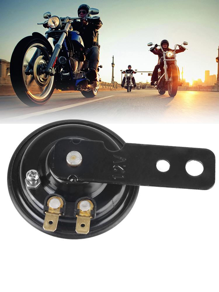 Motorcycle Electric Horn Kit Waterproof Round Loud Horn Speakers Signal for Motorcycle Universal for Scooter Moped Dirt Bike ATV