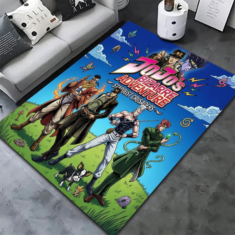 Jojos Bizarre Adventure Teppich Teppich für Wohnzimmer Schlafzimmer Zuhause Sofa Dekoration Kinder Spielen Rutschfeste Bodenmatte