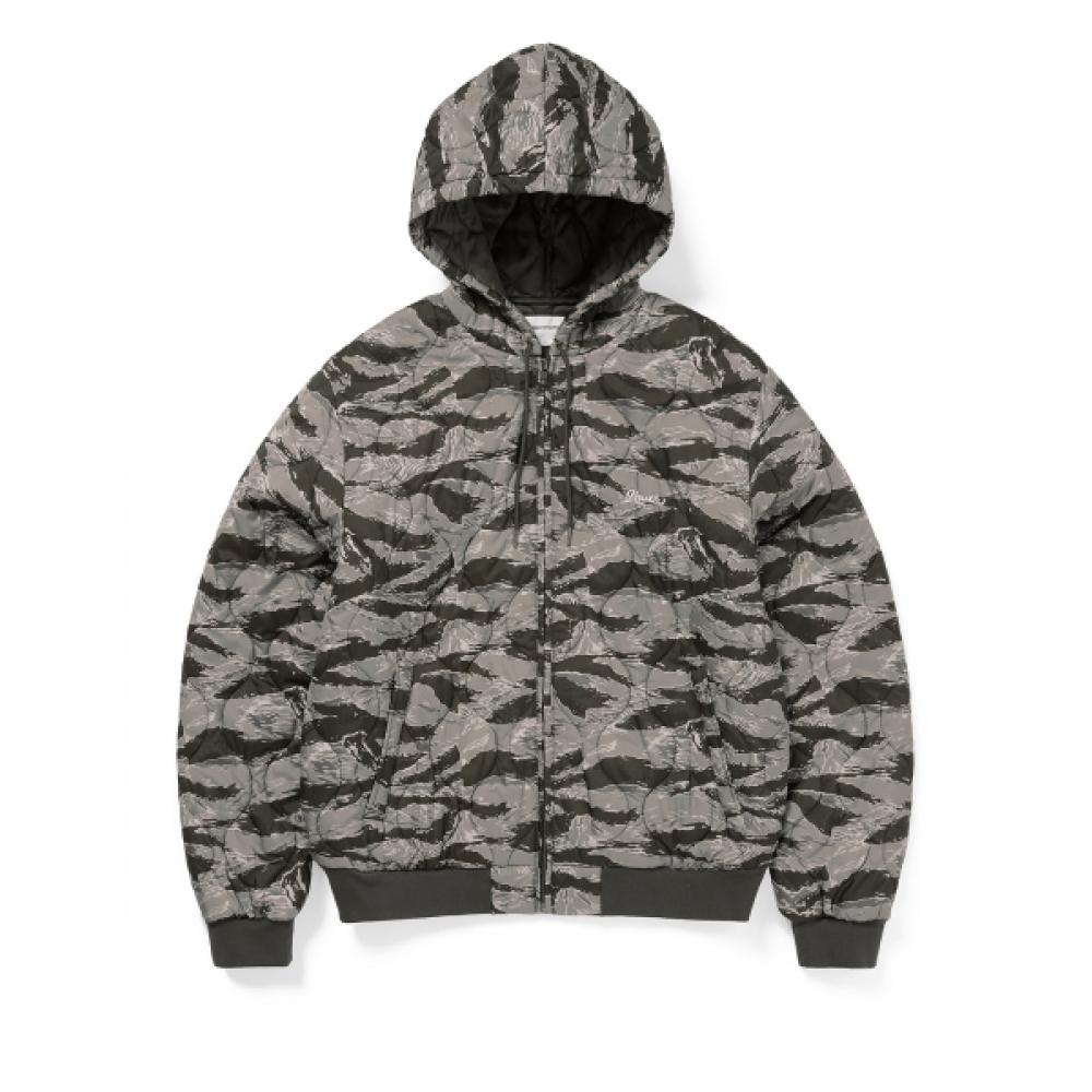 Thisisneverthat Quilted Hooded Jacket Olive S