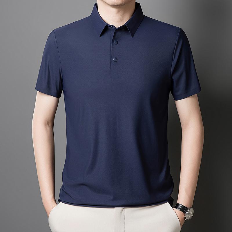 Short Sleeved Polo Shirt Men's Short Sleeved T-shirt Men's Solid Color Short Sleeved Pullover Sweatshirt Simple Polo Shirt Men's Short Sleeved T-shirt