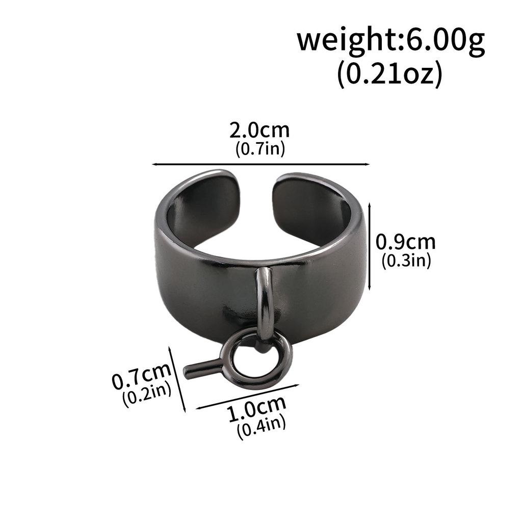 Anime Style Metal Contract Ring With Cartoon Character Design For Collectors