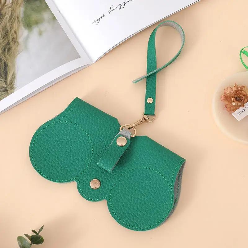 PU Leather Sunglasses Storage Bag Portable Reading Glasses Protective Cover Lightweight Travel Hanging Eyewear Holder