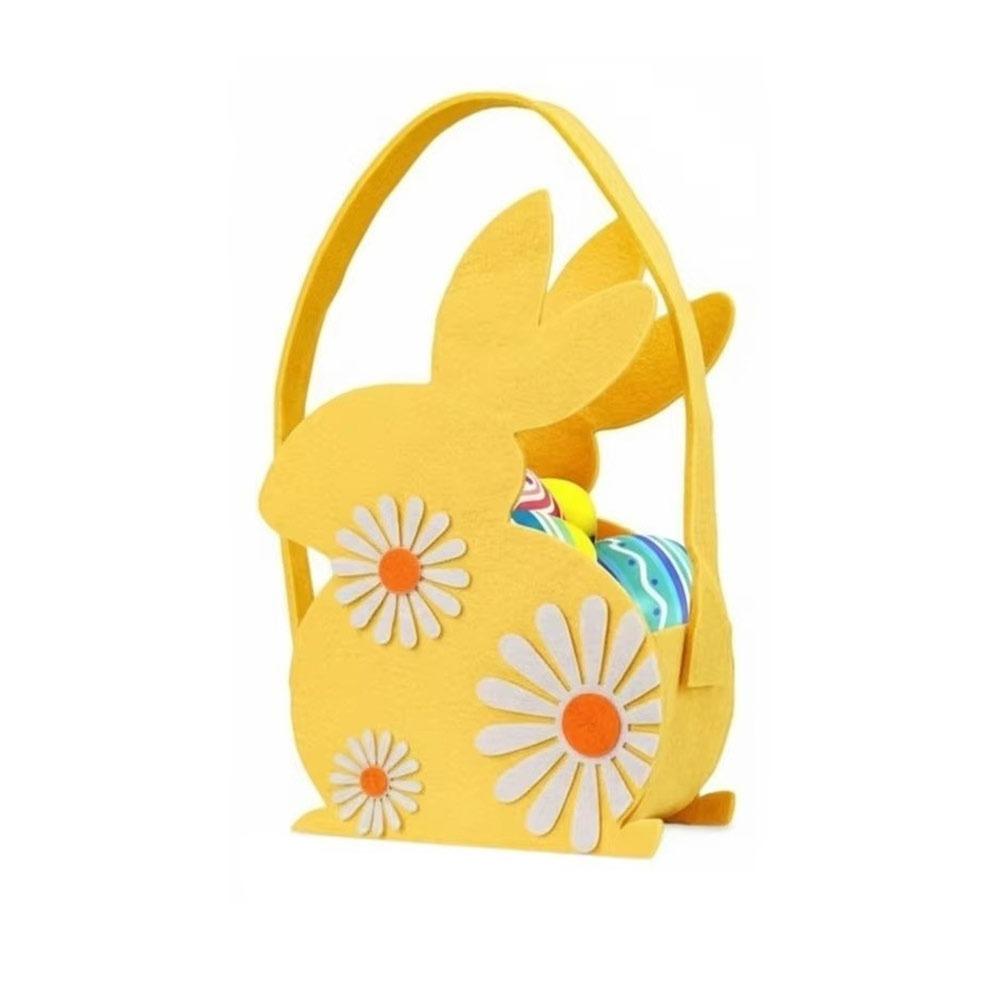 Felt Easter Candy Gift Bag With Handle Easter Bunny Basket Children's Gift Candy Bag  Egg Hunting