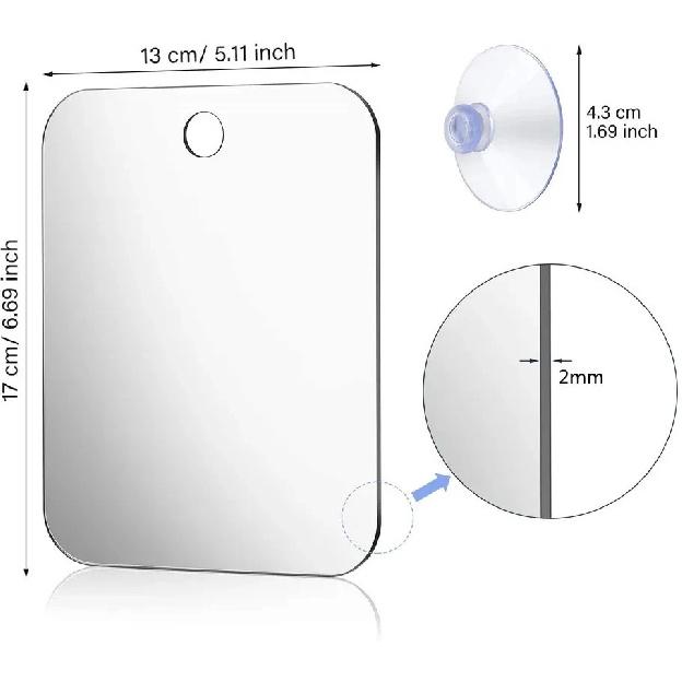 

1pcs Acrylic Mirror With Wall Suction Shower Mirror For Man Shaving Women Makeup Portable Travel Bathroom Accessories ykljz1p