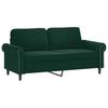 Vidaxl 3-Cz. Relaxation Set With Cushions, Dark Green, Velvet