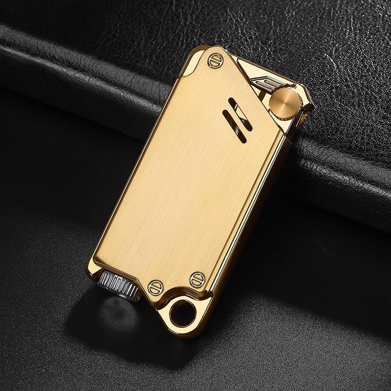 New Windproof Light and Thin Direct-flush Lighter High-end Business Men's Cigarette Accessory Gift Essential for Every Man