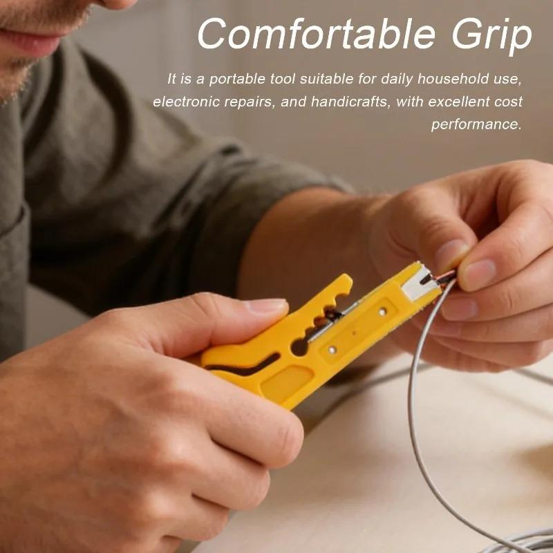 10/1PC Wire Stripper with Secure Finger Loop Cable Stripper Multi-purpose Portable Cutter Tool for Diameter 5-6.2mm Cables Wires