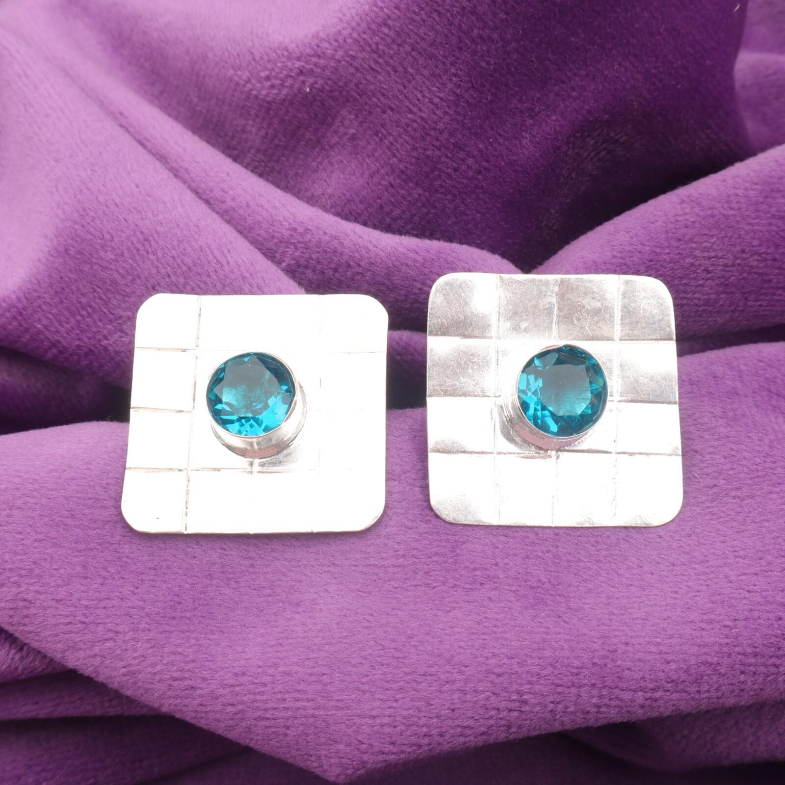 

Круглый Апатит Драгоценный Камень Бохо Пусеты Гвоздики Бабочки Сестры Подарок Серьги Серебро 925 EE-146-14