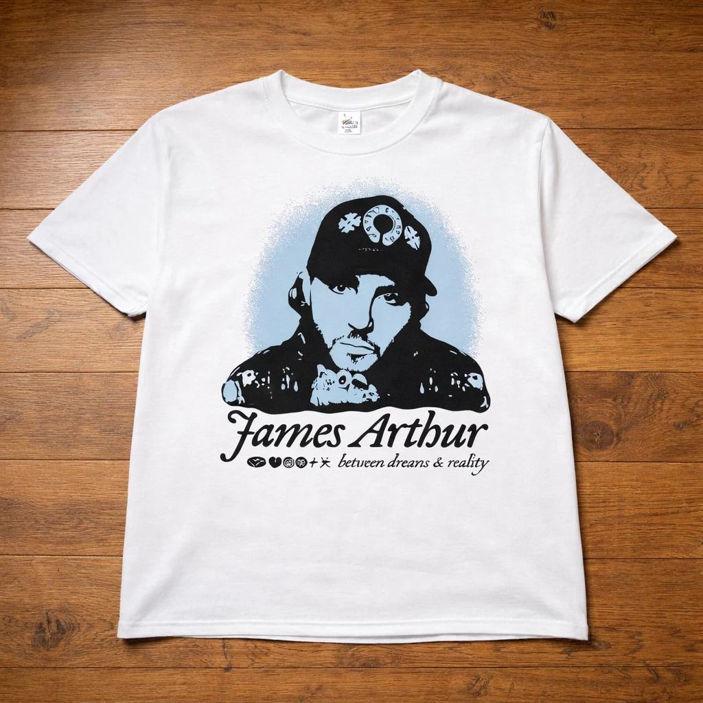 James Arthur Pisces World Tour 2026 Graphics Cotton Unisexs Shirt Oneck Summer Y2k Short Sleeve Unisexs Hiphop Tshirt Fan Gift