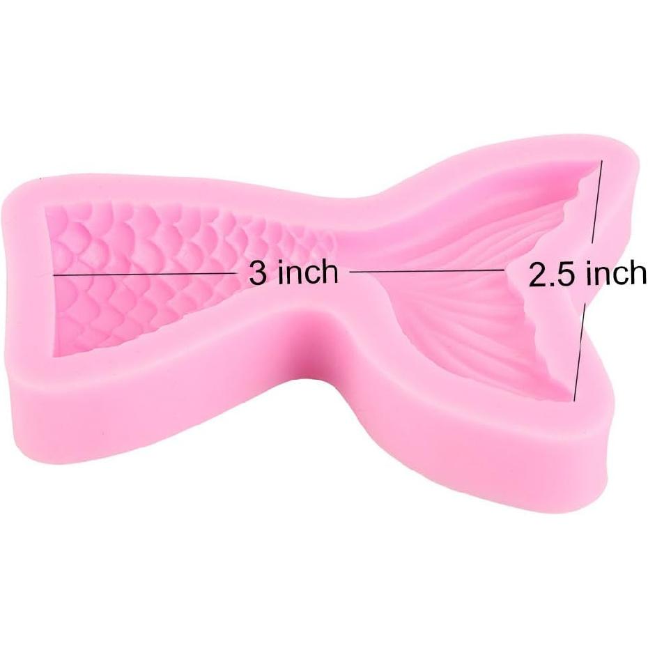 Silicone Mermaid Tail Mold Baking Cake Decoration Jelly Sugar Craft Chocolate Fondant Gumpaste Pastry Clay Candy Making Ice Cube Tray Fimo Soap Molds