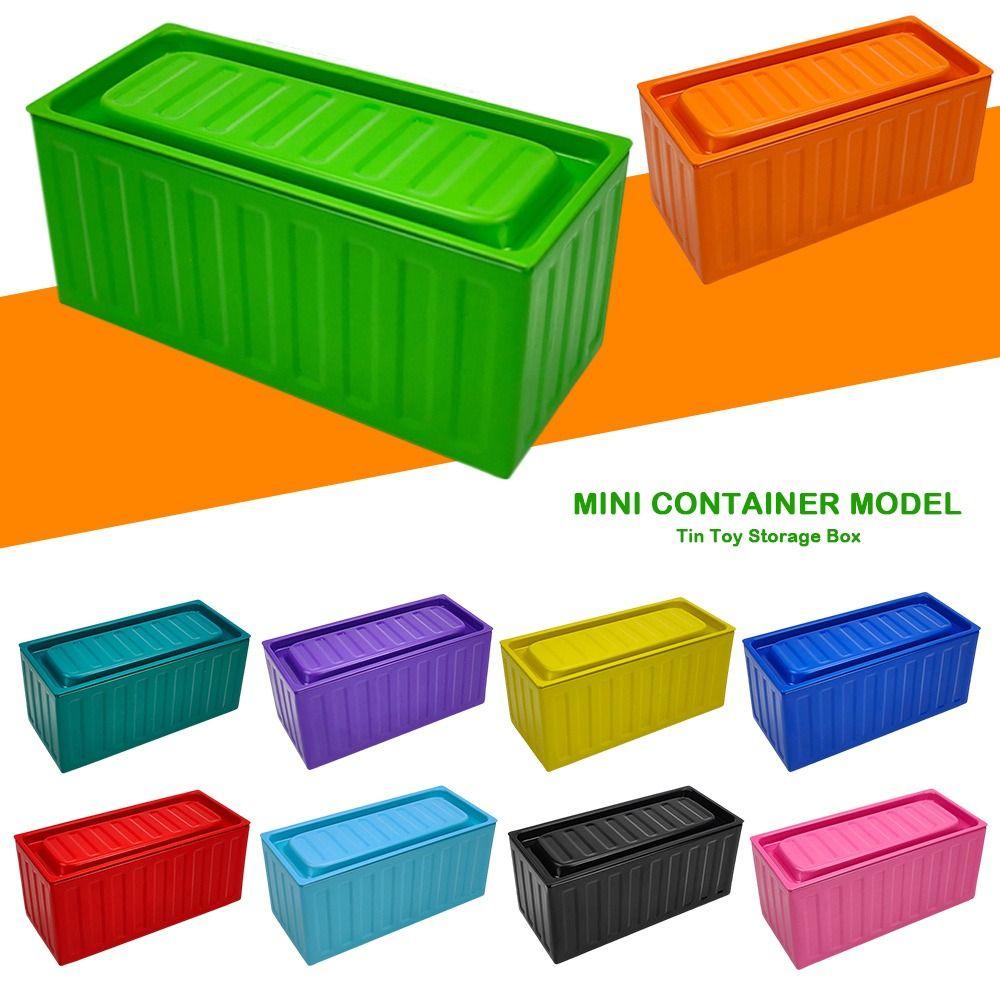 Wrought Iron Mini Container Model Retro Industrial Style Metal Box Tin Toy Storage Box Small Size Model Ornaments Mini Iron Box