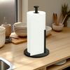Stainless Steel Paper Towel Holder Kitchen Roll Rack No-Drill Countertop Vertical Paper Towel Organizer Bathroom Paper Stand