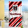 Eintracht Frankfurt Personalized Text Beach Towel Quickdry Soft Microfiber Perfect For Traveling Yoga Camping And Swimming