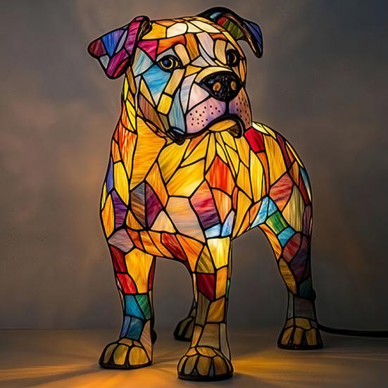 LED Night Lamp Soft Glow Non-Glare Funny Adorable Bulldog Dachshund Lamp Animal Dog Shaped Desk Light