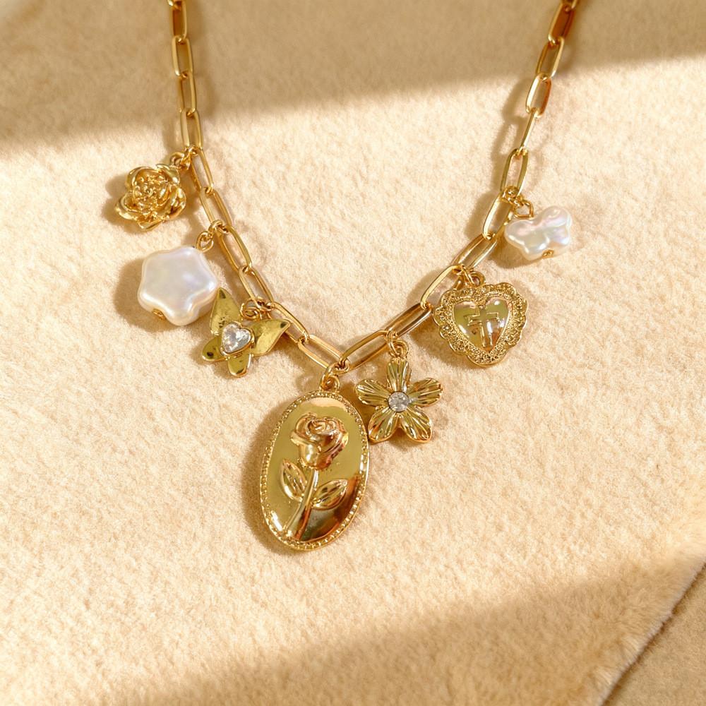 Heart Shaped Pendant Necklace With Gold Plating For Casual Wear And Fashion Enthusiasts