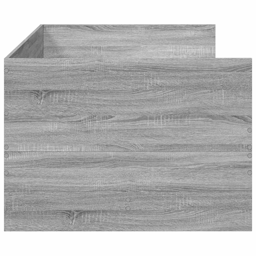 Daybed with Drawers without Mattress Grey Sonoma 75 x 190 cm