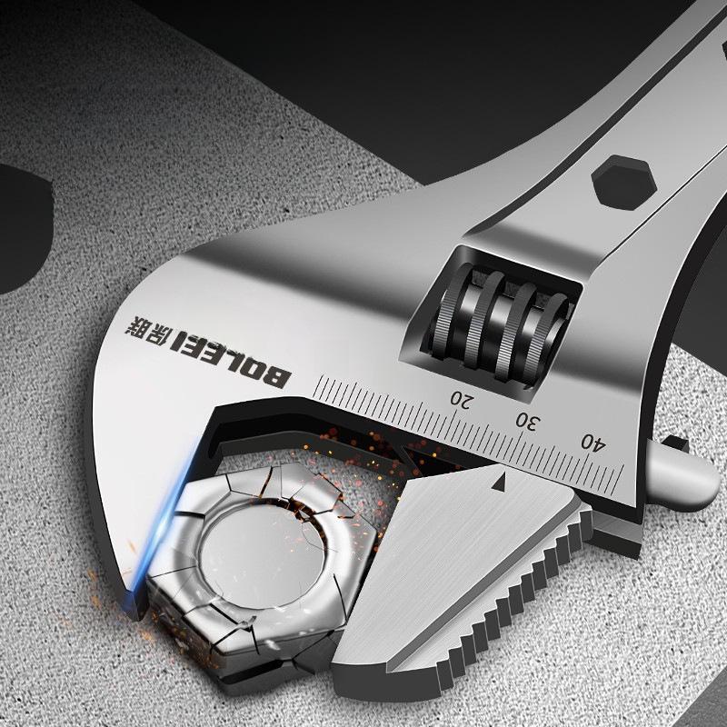 Verstellbarer Multifunktions-Schnellöffnungsschlüssel, Chrom-Vanadium-Stahl, arbeitssparende Rohrzange für den Hausgebrauch