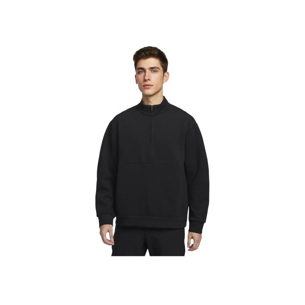 Nike 24.7 Niewiarygodnie miękka koszulka treningowa z zamkiem 1/2 i długim rękawem Dri-FIT Męska Czarny Ciemny Szary Dymny HQ6954-010