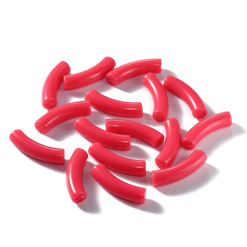 10 Stück/Los 10*33mm Gebogenes Rohrperlen Acryl Gebogene Röhrenperlen für DIY Armband Halskette Anhänger Schmuckherstellung Zubehör