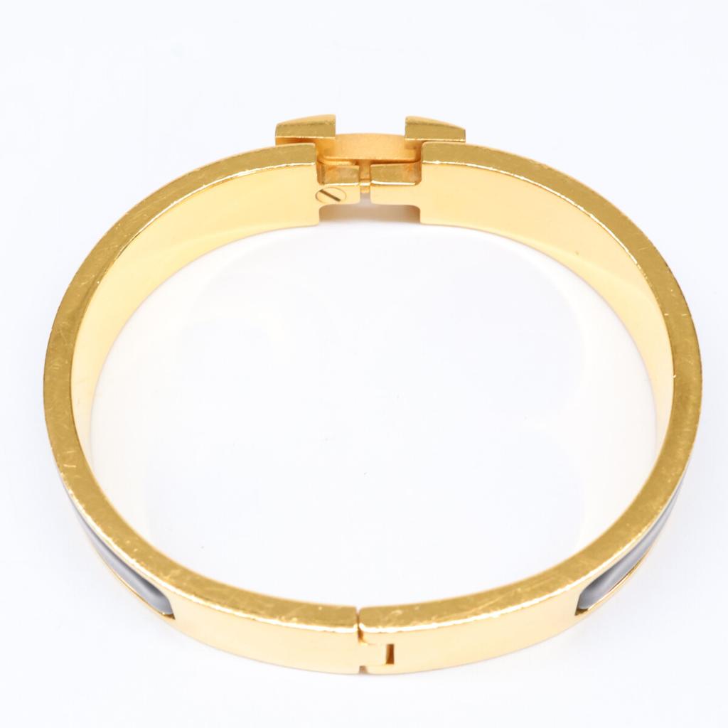 HERMES H700001 Click H Bangle Black / goldUsed