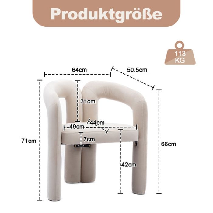 Chaise De Salle À Manger - MUVOE - Velours - Lot De 2 - Design Contemporain - Confortable Et Robuste