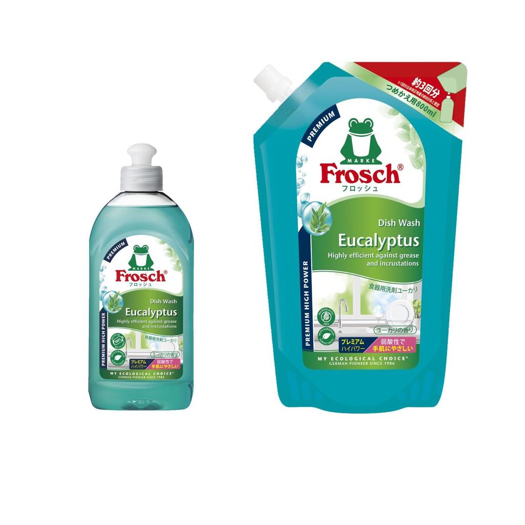 Frosh Dishwashing Detergent Eucalyptus 300ml Refill 800ml Set +