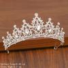 Bridal Tiara Hair Crown Wedding Hair Accessories for Women Silver Color Crown for Bridal Crowns and Tiara Women Accessories Gift