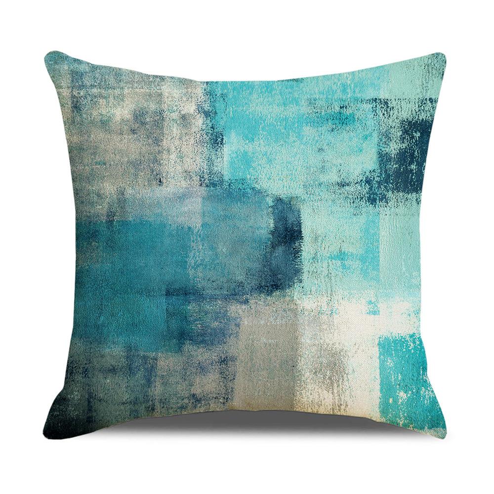 Nordic Linen Cushion Abstract Bedside Backrest Pillow Cover Household Products Cushion Cover Cushion Cover