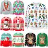 Ugly Xmas Christmas Sweater Santa Elf Popular Women Men Winter Warm Sweatshirts