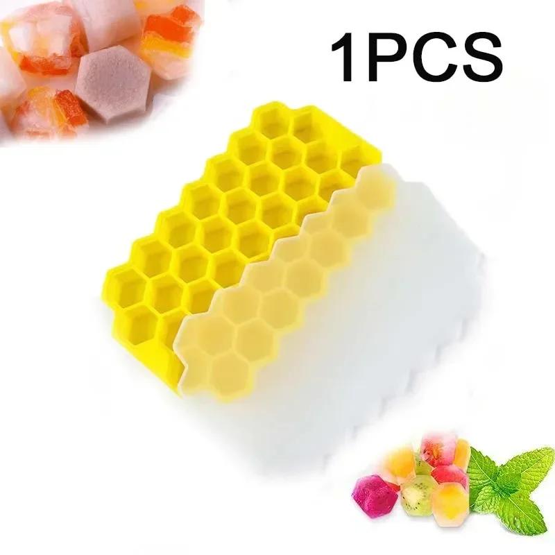 Ice Molds Silicone Honeycomb Hexagonal Template Popsicle Cube Mold Reusable BPA Free DIY Popsicle Mold Ice Cube Trays